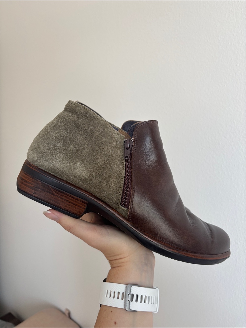 NOAT Helm Ankle Boots Brown Dark Green Womens Size EU 42 US 11-11.5 EUC - Picture 4 of 10